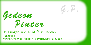 gedeon pinter business card